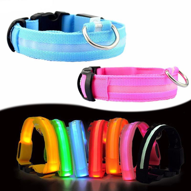 Nylon LED, Night Safety Flashing Glow In The Dark, Dog Collar