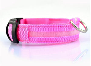 Nylon LED, Night Safety Flashing Glow In The Dark, Dog Collar