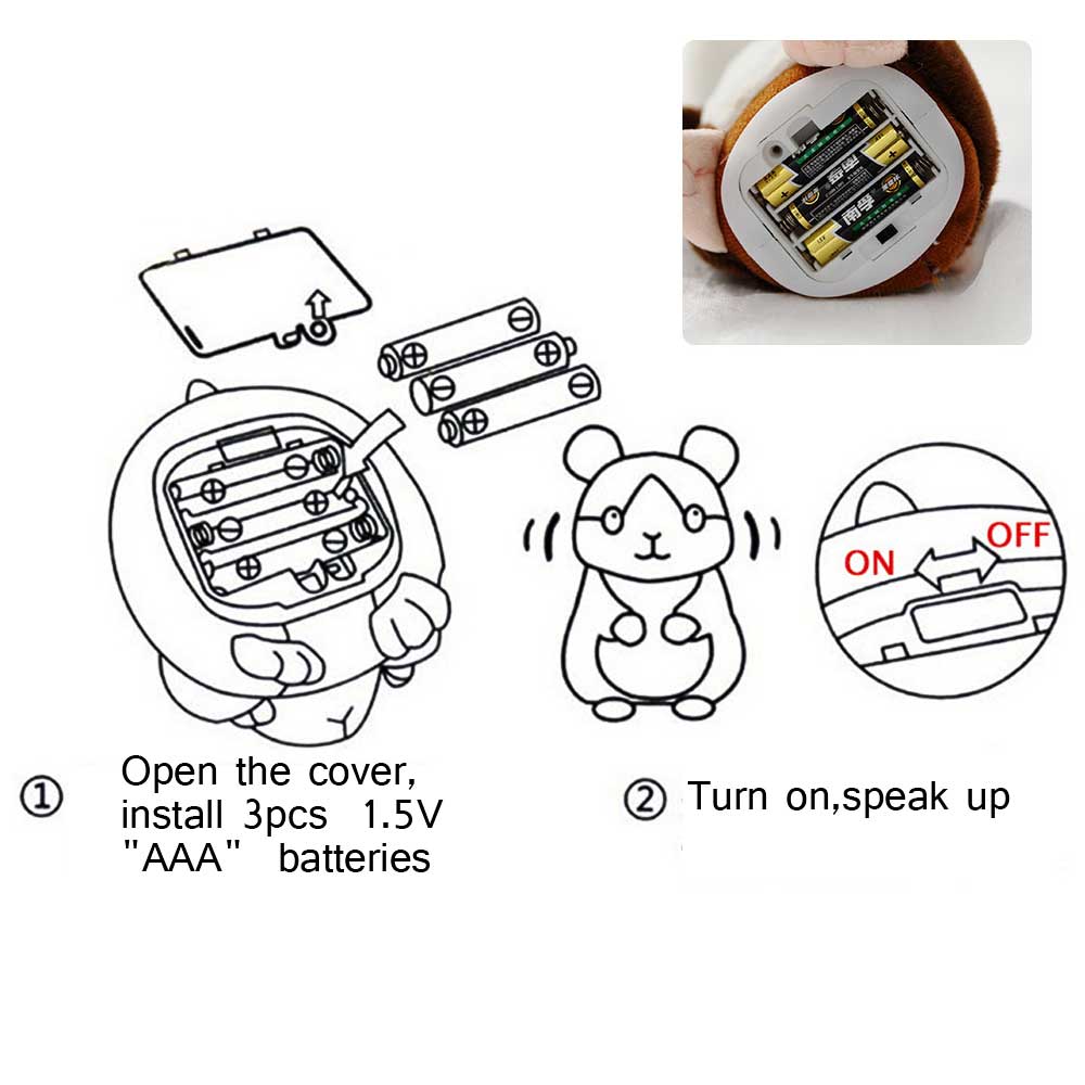 Talking Hamster Plush Toy Learn To Speak
